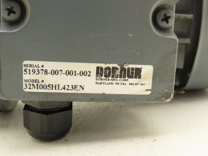 Dorner 32M005HL423EN Conveyor Gearmotor 5:1 Ratio .37kw 340rpm 230/460V 3PH