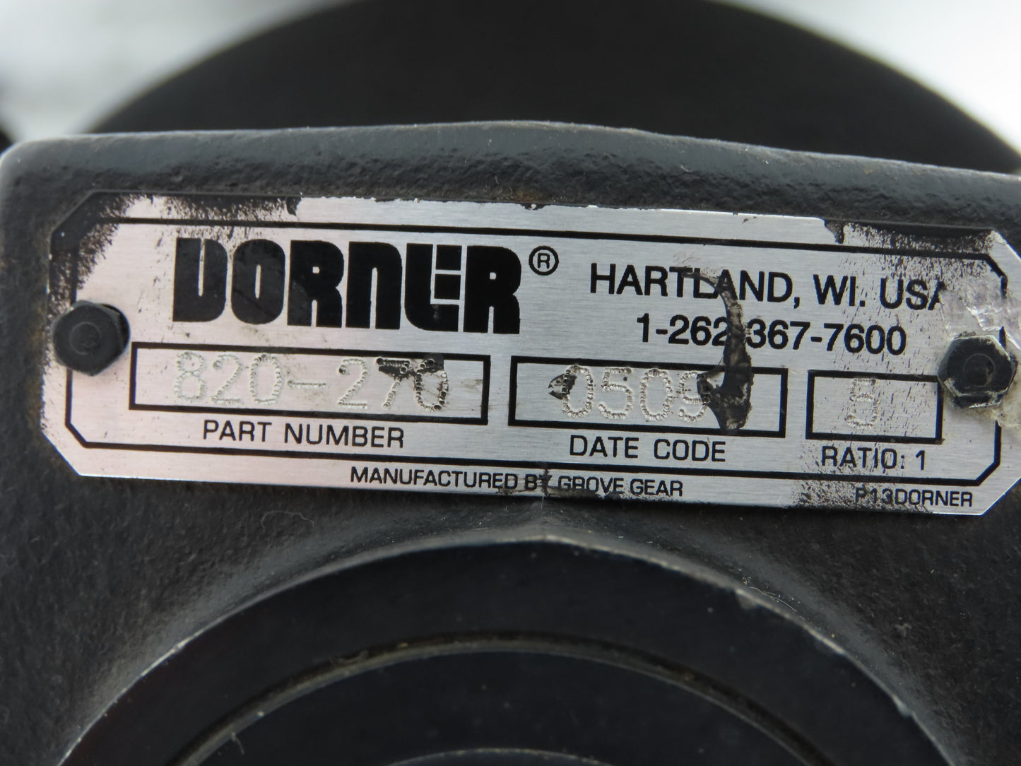 Dorner 32M005HL423EN Conveyor Gearmotor 5:1 Ratio .37kw 340rpm 230/460V 3PH