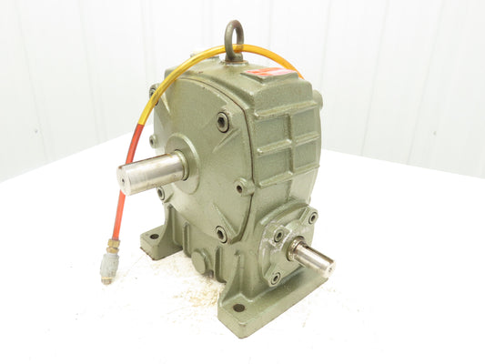 Makishinko Type B Size 100 Worm Gearbox 10:1 Reducer LH Output Solid Shaft