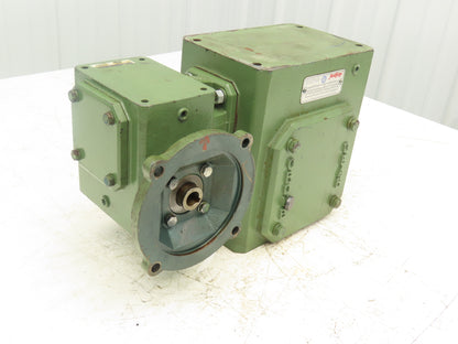 Grove Gear Flexaline DMQ1325-1 Gearbox 900:1 Double Reducer 2rpm .37Hp 56C LH