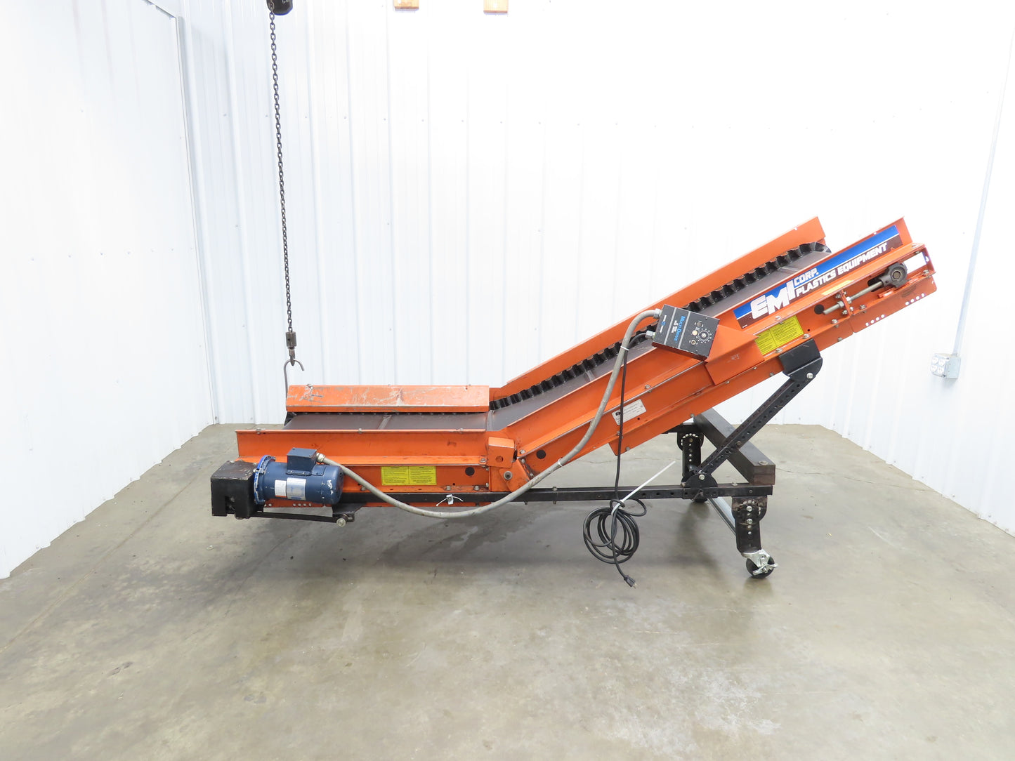 EMI Plastics KKI-24 Adj Incline Belt Conveyor 115V 1PH Variable Speed 1-20FPM