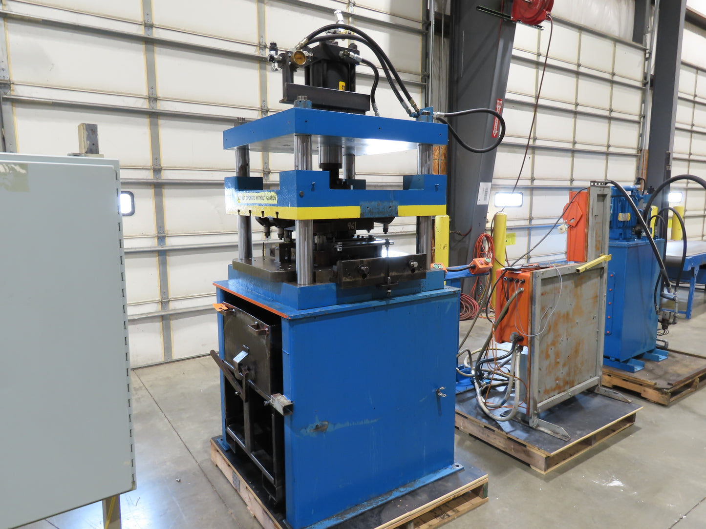 6 Ton 4-Post Vertical Press 24x24x16" 15Hp 460V Hydraulic Power Unit Punch Die