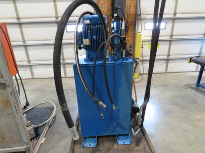 6 Ton 4-Post Vertical Press 24x24x16" 15Hp 460V Hydraulic Power Unit Punch Die