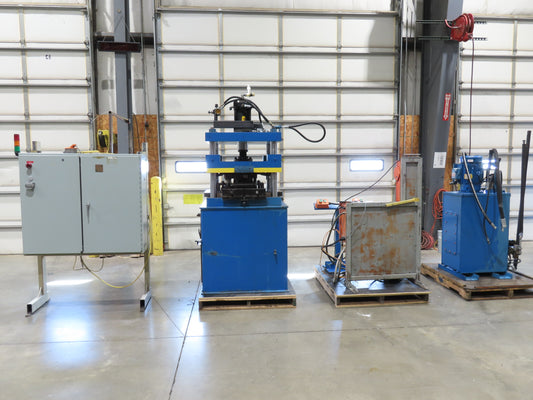 6 Ton 4-Post Vertical Press 24x24x16" 15Hp 460V Hydraulic Power Unit Punch Die