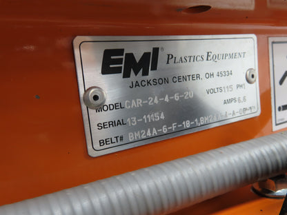 EMI Plastics CAR-24 Adjustable Flat to Incline Belt Conveyor 115V 1PH 20FPM