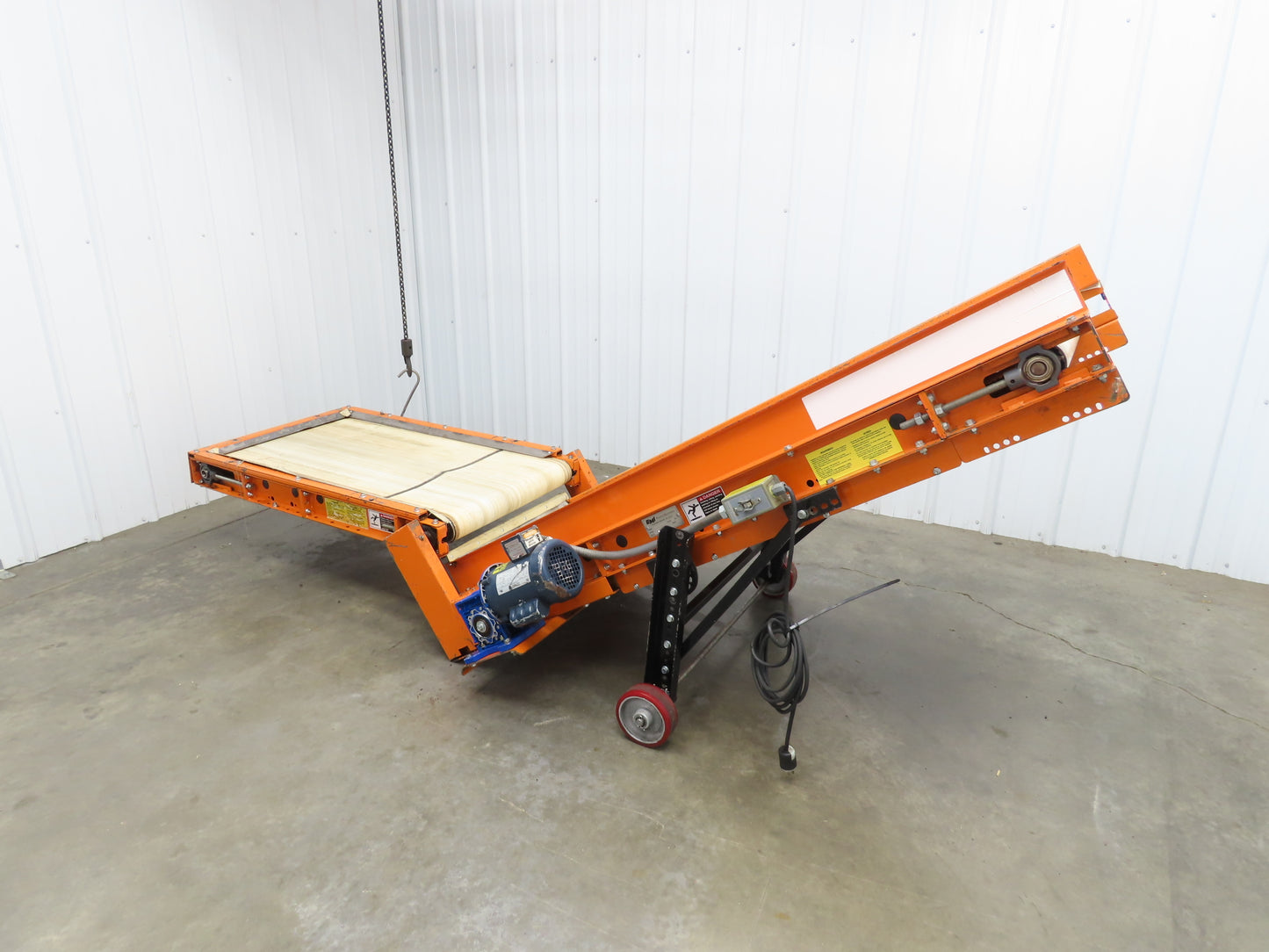 EMI Plastics CAR-24 Adjustable Flat to Incline Belt Conveyor 115V 1PH 20FPM