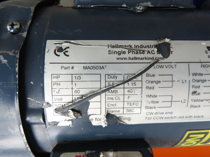 EMI Plastics CAR-24 Adjustable Flat to Incline Belt Conveyor 115V 1PH 20FPM