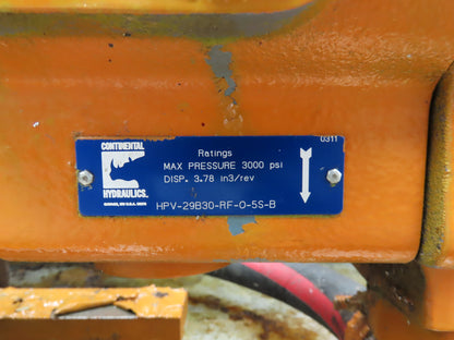 Continental RHM Hydraulic Power Unit 29 GPM 3000 PSI 25Hp Pump 100 Gal