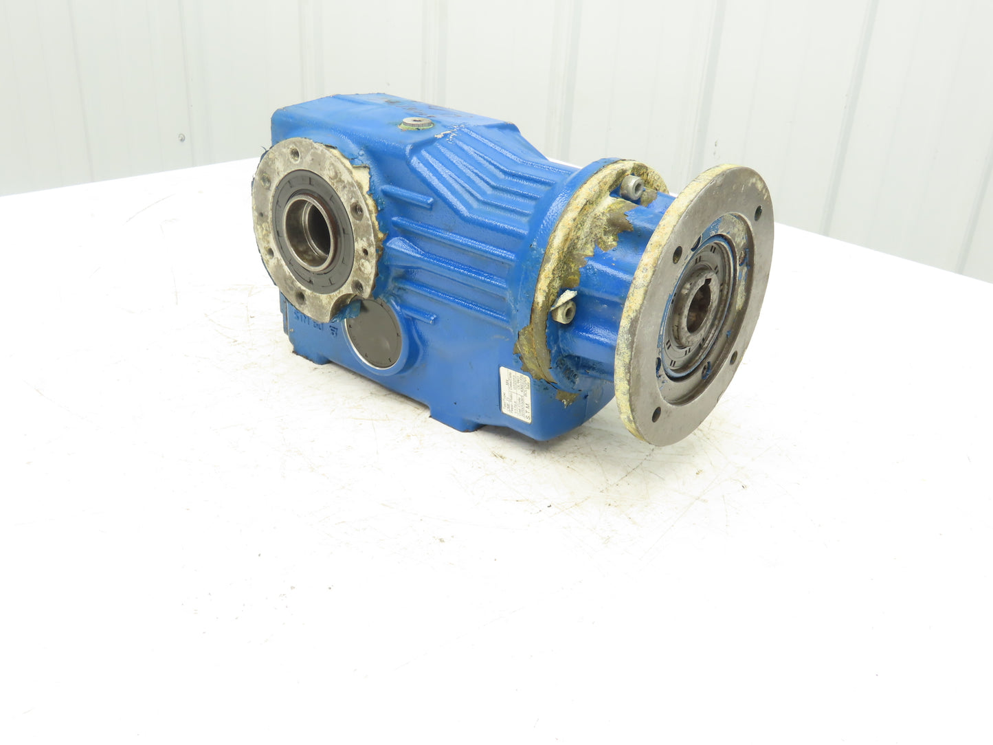STM OMF 71 Helical Gearbox 179.6:1 Reducer 10rpm 35mm Hollow Shaft *Bad Seal*