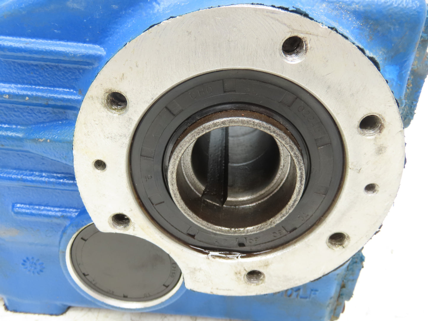 STM OMF 71 Helical Gearbox 179.6:1 Reducer 10rpm 35mm Hollow Shaft *Bad Seal*