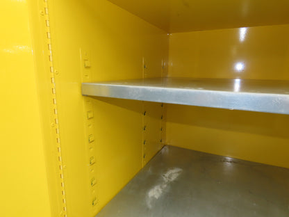 Justrite 896000 Flammable Safety Cabinet 60 Gallon Yellow Flammable Liquid