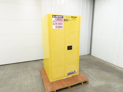 Justrite 896000 Flammable Safety Cabinet 60 Gallon Yellow Flammable Liquid