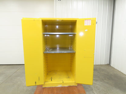 Justrite 896000 Flammable Safety Cabinet 60 Gallon Yellow Flammable Liquid