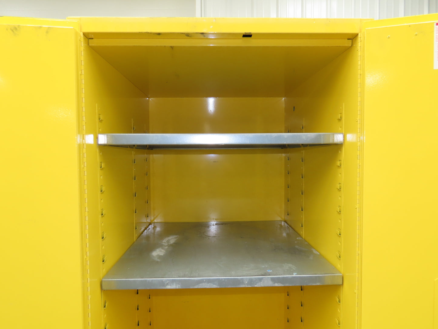 Justrite 896000 Flammable Safety Cabinet 60 Gallon Yellow Flammable Liquid