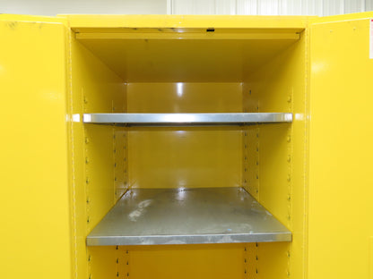 Justrite 896000 Flammable Safety Cabinet 60 Gallon Yellow Flammable Liquid