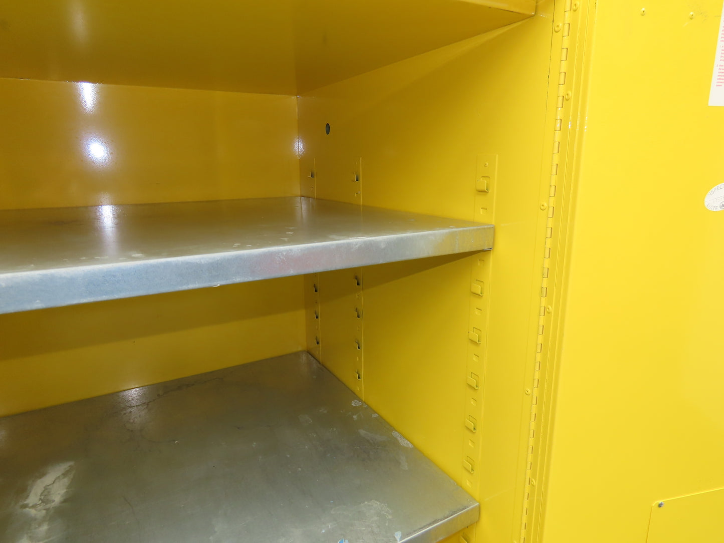 Justrite 896000 Flammable Safety Cabinet 60 Gallon Yellow Flammable Liquid