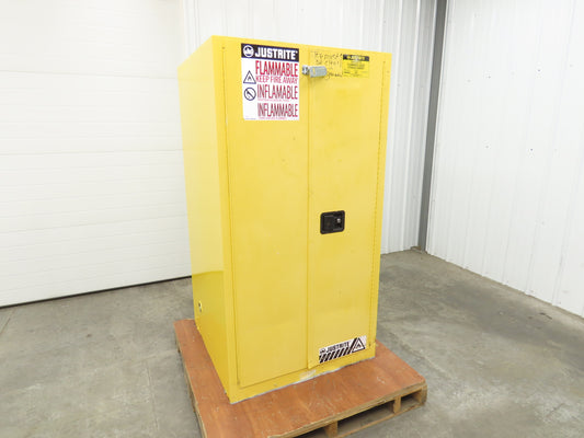 Justrite 896000 Flammable Safety Cabinet 60 Gallon Yellow Flammable Liquid