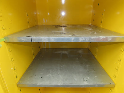 Justrite 896000 Flammable Safety Cabinet 60 Gallon Yellow Flammable Liquid