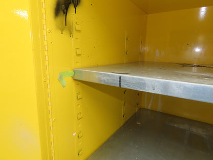 Justrite 896000 Flammable Safety Cabinet 60 Gallon Yellow Flammable Liquid