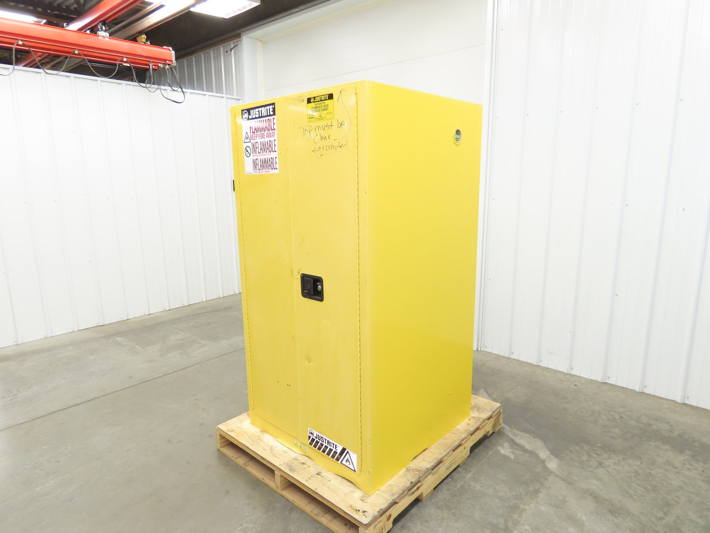 Justrite 896000 Flammable Safety Cabinet 60 Gallon Yellow Flammable Liquid