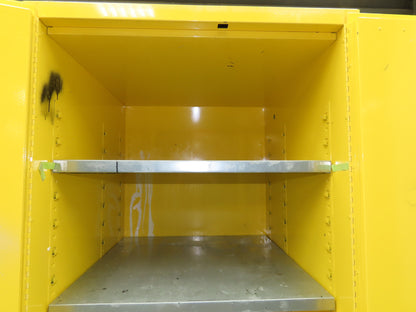 Justrite 896000 Flammable Safety Cabinet 60 Gallon Yellow Flammable Liquid