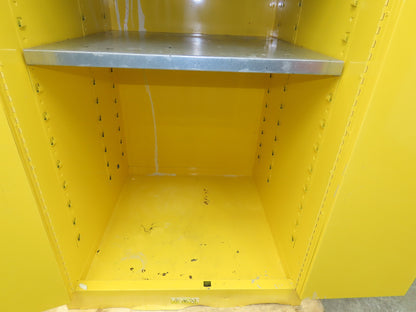 Justrite 896000 Flammable Safety Cabinet 60 Gallon Yellow Flammable Liquid