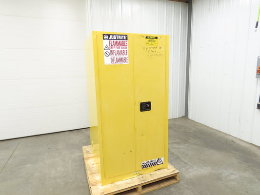 Justrite 896000 Flammable Safety Cabinet 60 Gallon Yellow Flammable Liquid