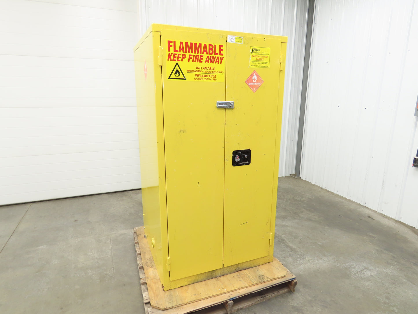 Jamco BM60 Flammable Safety Cabinet 60 Gallon Yellow Flammable Liquid