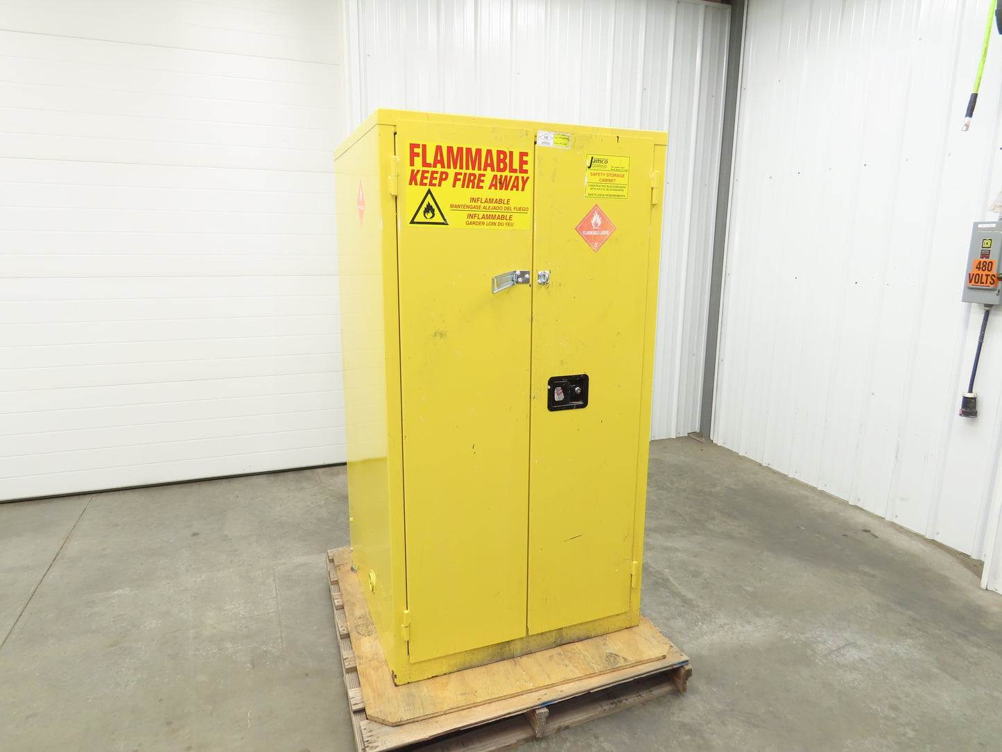 Jamco BM60 Flammable Safety Cabinet 60 Gallon Yellow Flammable Liquid