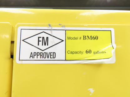 Jamco BM60 Flammable Safety Cabinet 60 Gallon Yellow Flammable Liquid