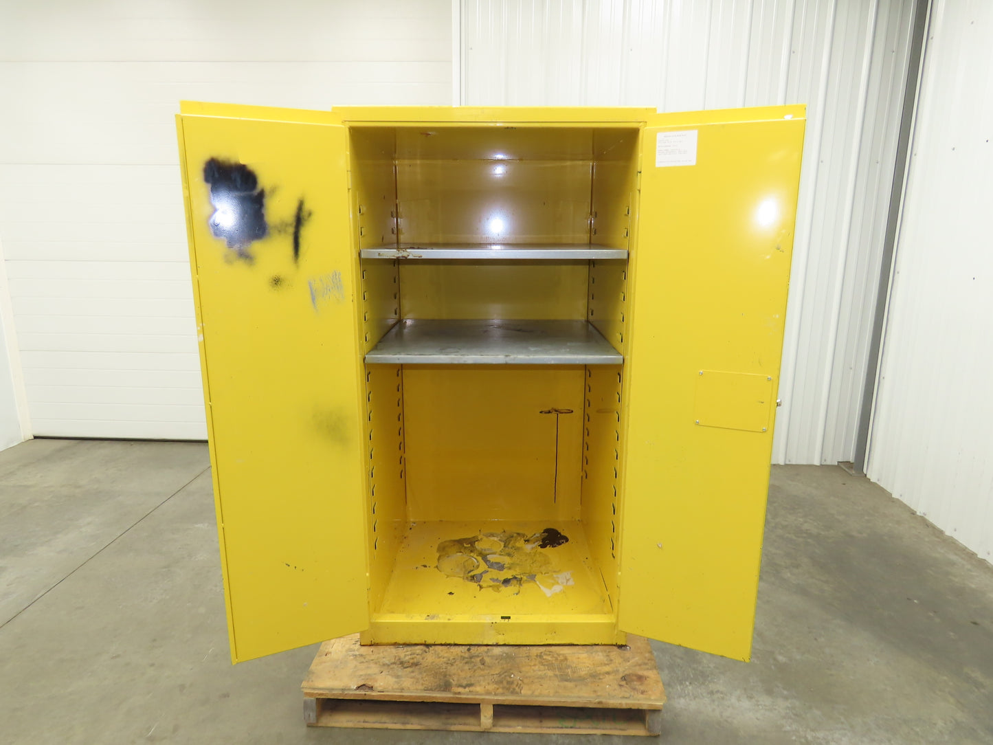Jamco BM60 Flammable Safety Cabinet 60 Gallon Yellow Flammable Liquid