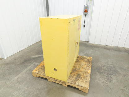 Justrite 25300 Yellow Flammable Safety Cabinet Dual Door 30 Gallon Liquid