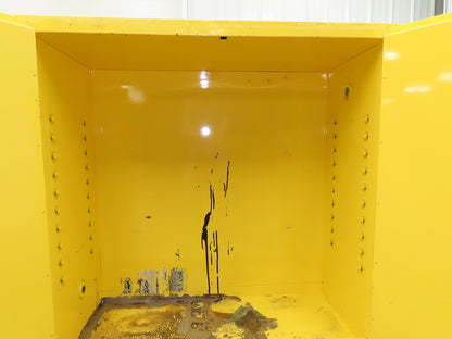 Justrite 25300 Yellow Flammable Safety Cabinet Dual Door 30 Gallon Liquid