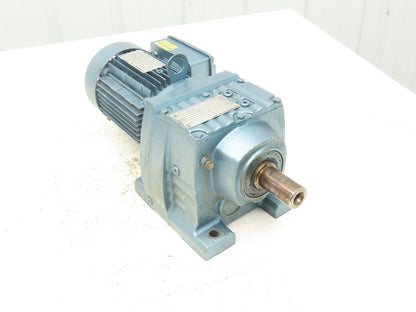 Sew Eurodrive R57DT80N4 Inline Gearmotor 80.55 Ratio 21rpm 1Hp 230/460V 3PH