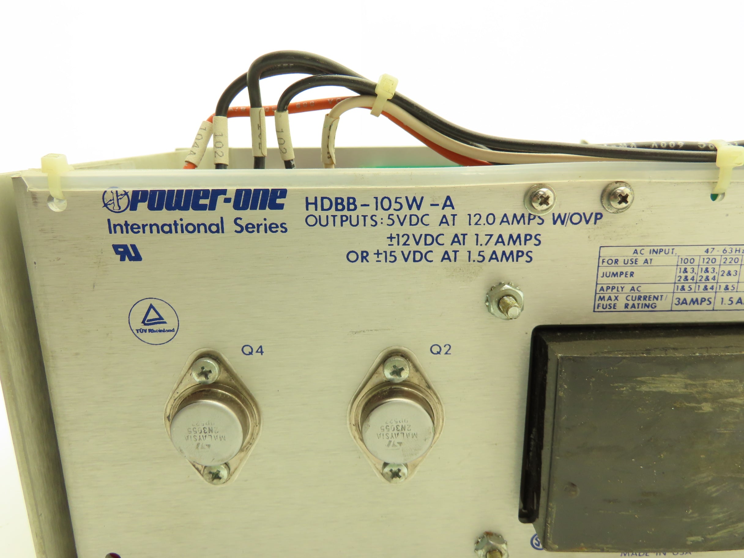 Power-One HDBB-105W-A Power Supply 105W Rockwell Secondary Performance ...