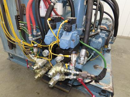 Oilgear Hydraulic Power Unit 90.9 GPM 3000 PSI 70 Hp Triple Pump 120 Gal