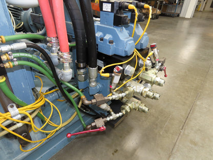 Oilgear Hydraulic Power Unit 90.9 GPM 3000 PSI 70 Hp Triple Pump 120 Gal