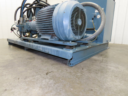 Oilgear Hydraulic Power Unit 90.9 GPM 3000 PSI 70 Hp Triple Pump 120 Gal