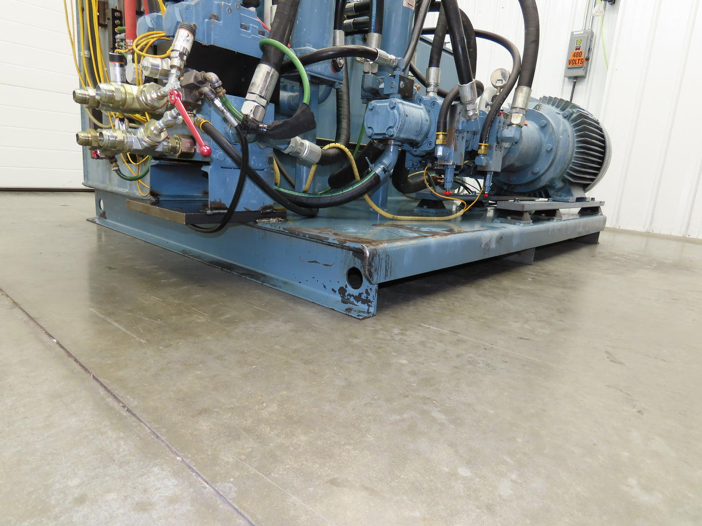 Oilgear Hydraulic Power Unit 90.9 GPM 3000 PSI 70 Hp Triple Pump 120 Gal
