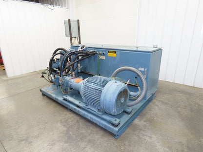Oilgear Hydraulic Power Unit 90.9 GPM 3000 PSI 70 Hp Triple Pump 120 Gal