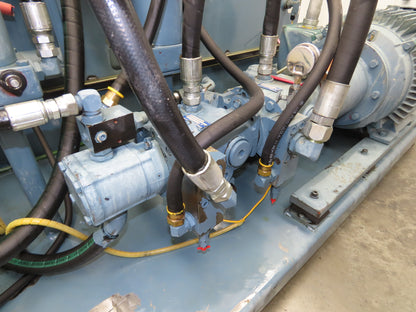 Oilgear Hydraulic Power Unit 90.9 GPM 3000 PSI 70 Hp Triple Pump 120 Gal