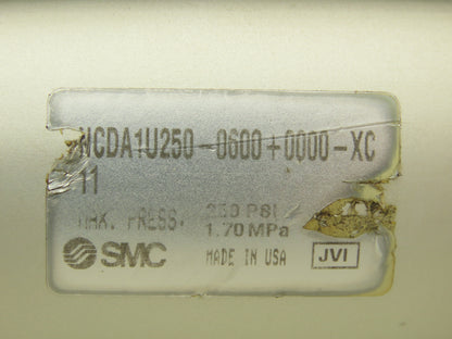 SMC NCDA1U250-0600+0000-XC11  2-Stage Pneumatic Air Cylinder 2.5" Bore 6" Stroke