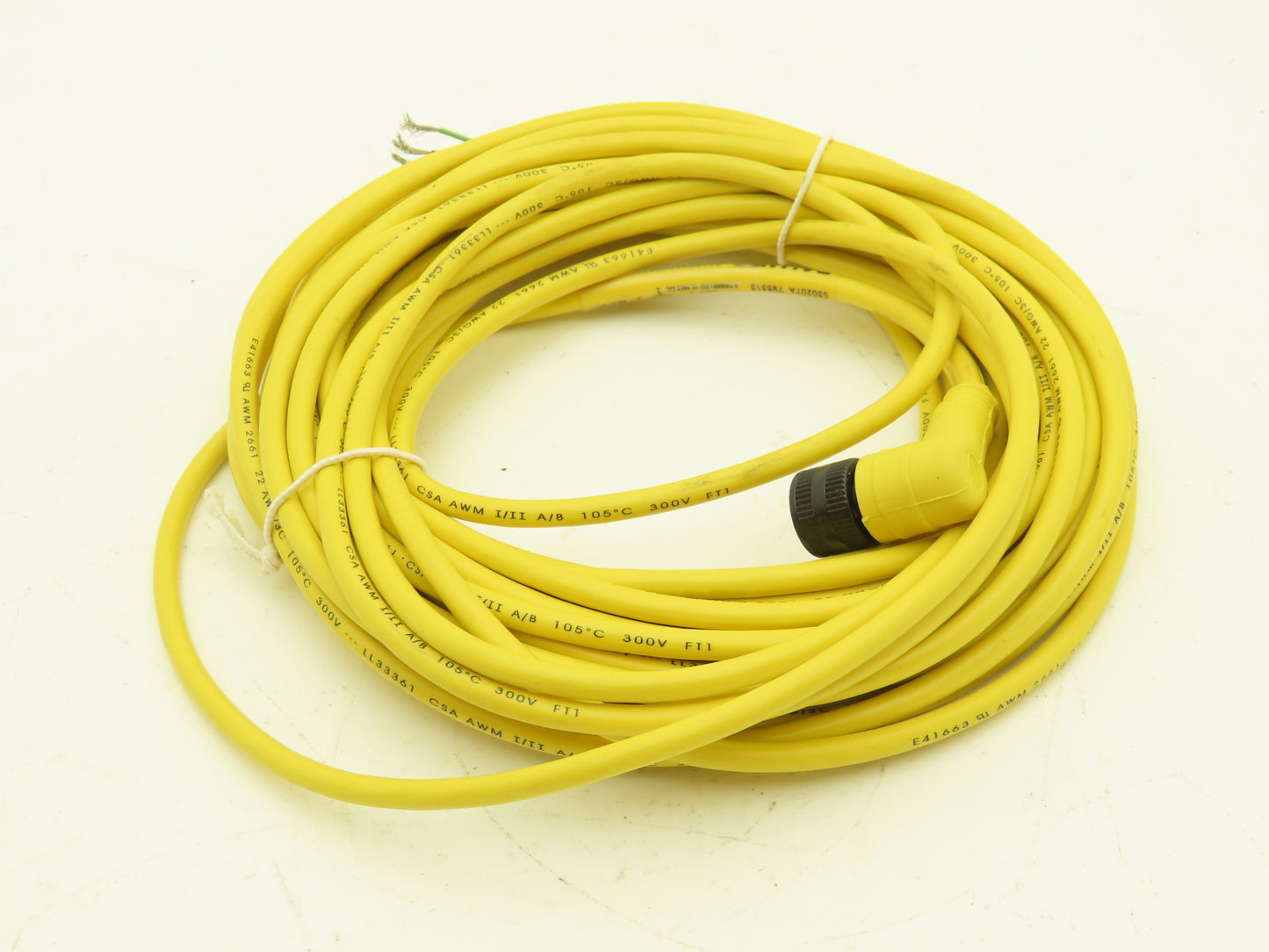 Balluff C21BE300VY300F Connector Cable 3 Pin Right Angle Female to Flying Leads