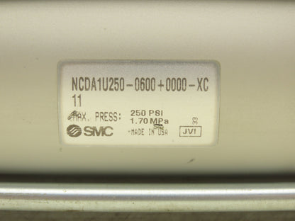 SMC NCDA1U250-0600+0000-XC11  2-Stage Pneumatic Air Cylinder 2.5" Bore 6" Stroke