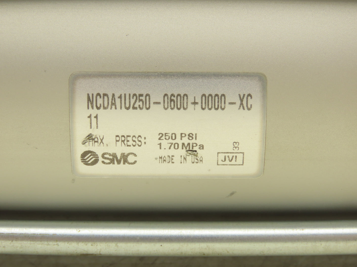SMC NCDA1U250-0600+0000-XC11  2-Stage Pneumatic Air Cylinder 2.5" Bore 6" Stroke