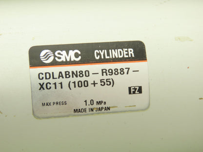 SMC Multi-Stage Pneumatic Air Cylinder 80mm Bore 100+55mm Stroke 145PSI Locking