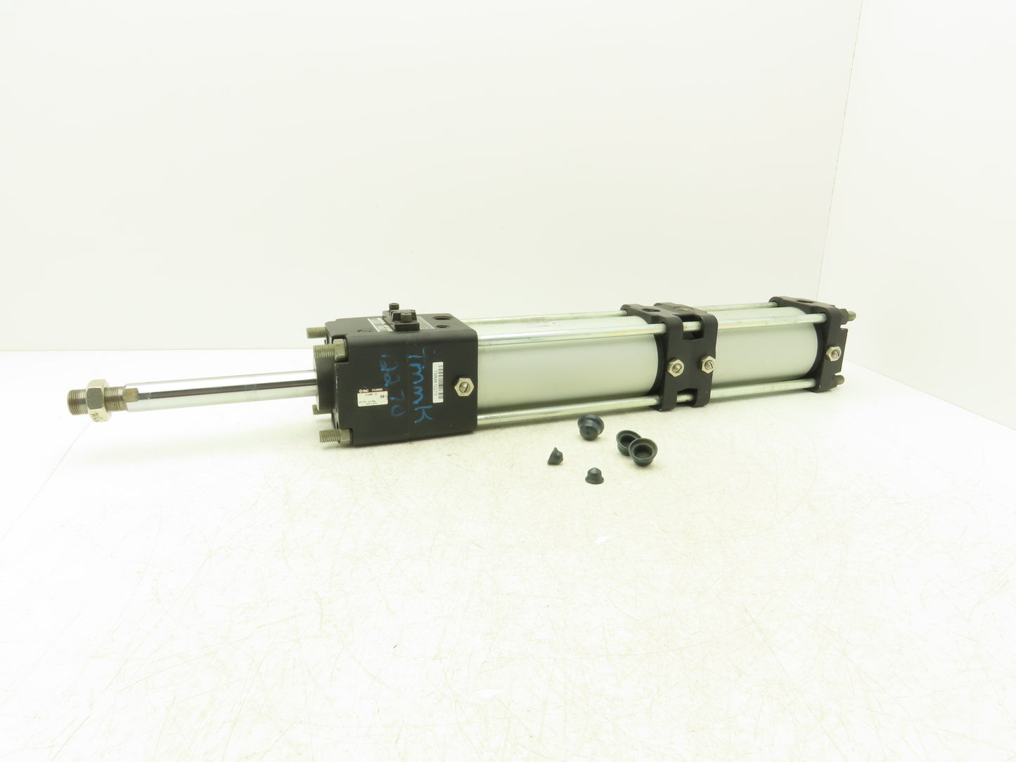 SMC Multi-Stage Pneumatic Air Cylinder 80mm Bore 100+55mm Stroke 145PSI Locking