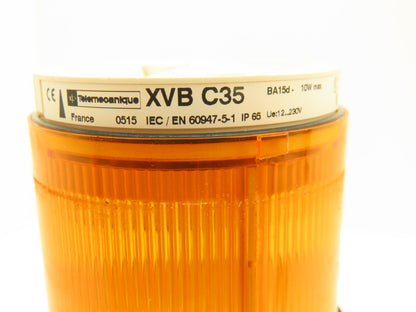 Telemecanique XVB C35  2 Light Indicator Tower Mountable Aluminum Base Lot Of 2