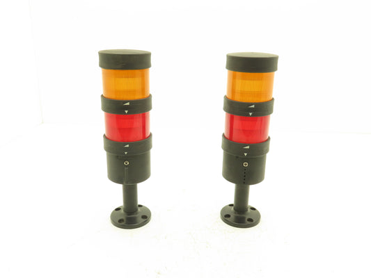 Telemecanique XVB C35  2 Light Indicator Tower Mountable Aluminum Base Lot Of 2