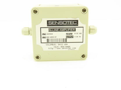 Sensotec 060-6850-07 In Line Amplifier Input 8-32VDC Output 4-20MA